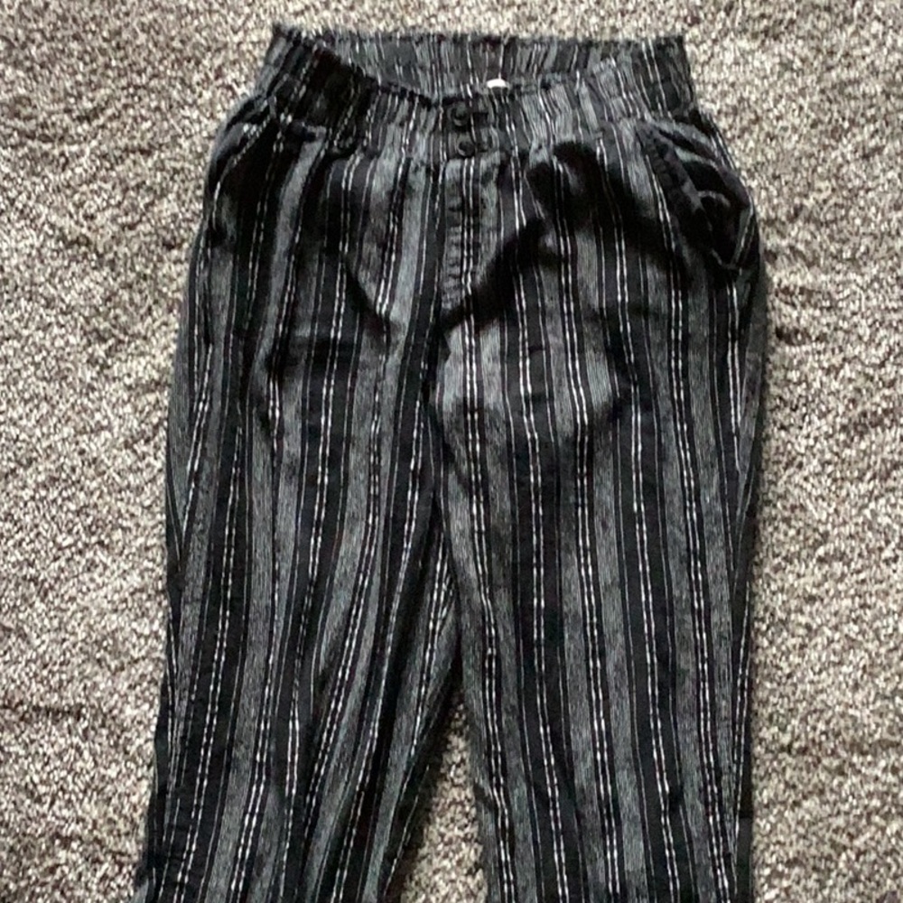 Striped Black and Gray Pants